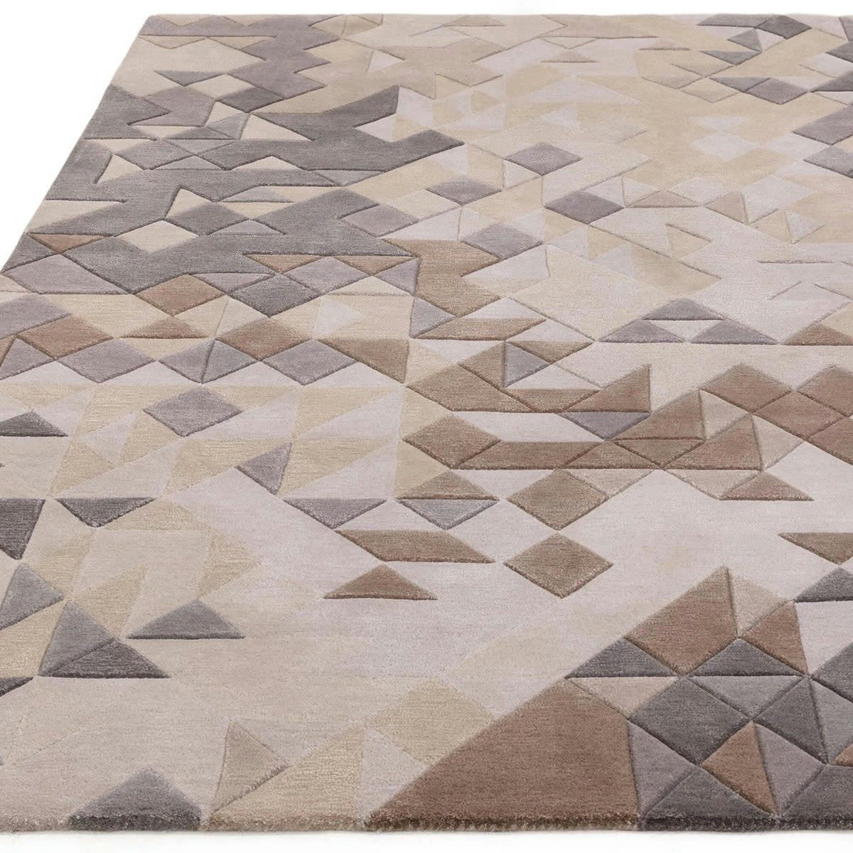 MYSTERIA - Tapis de salon en Laine Gris 120x170 cm