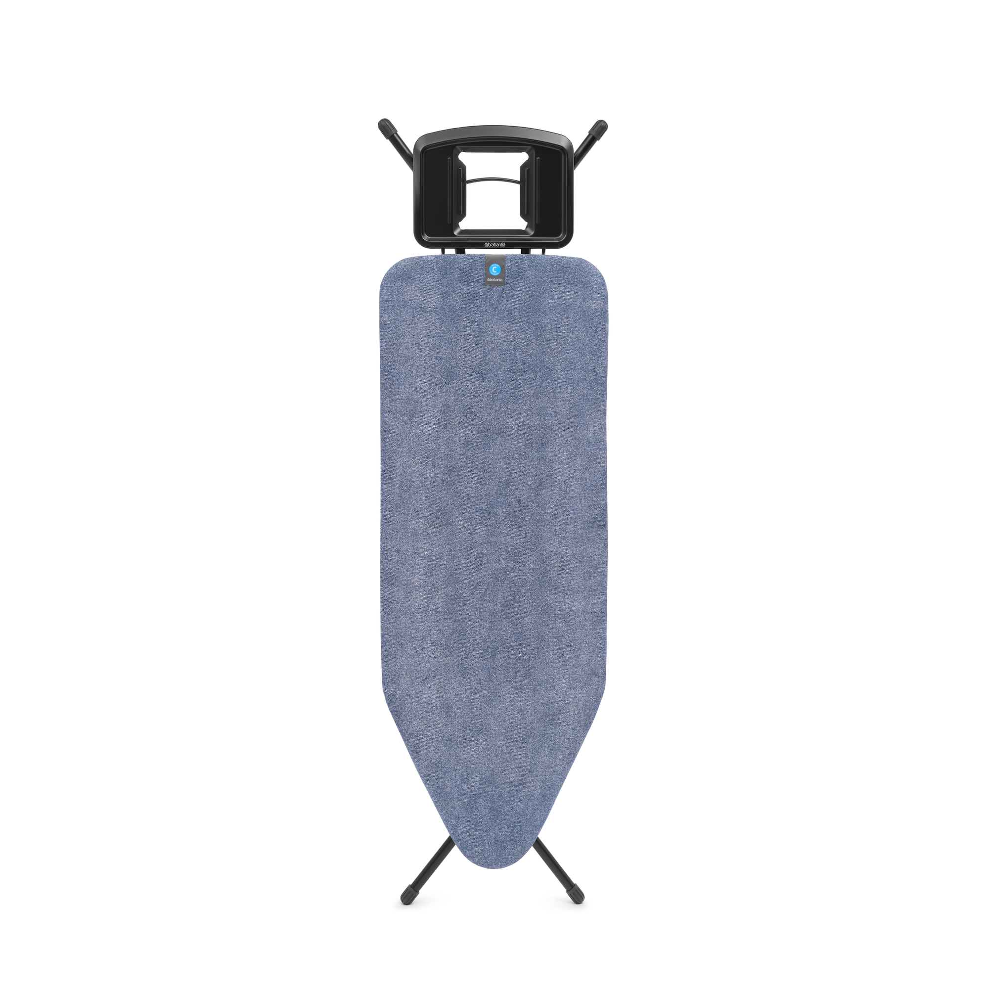 Brabantia Strijkplank C, 124x45 cm, solide strijkerhouder SSIR - Denim Blue