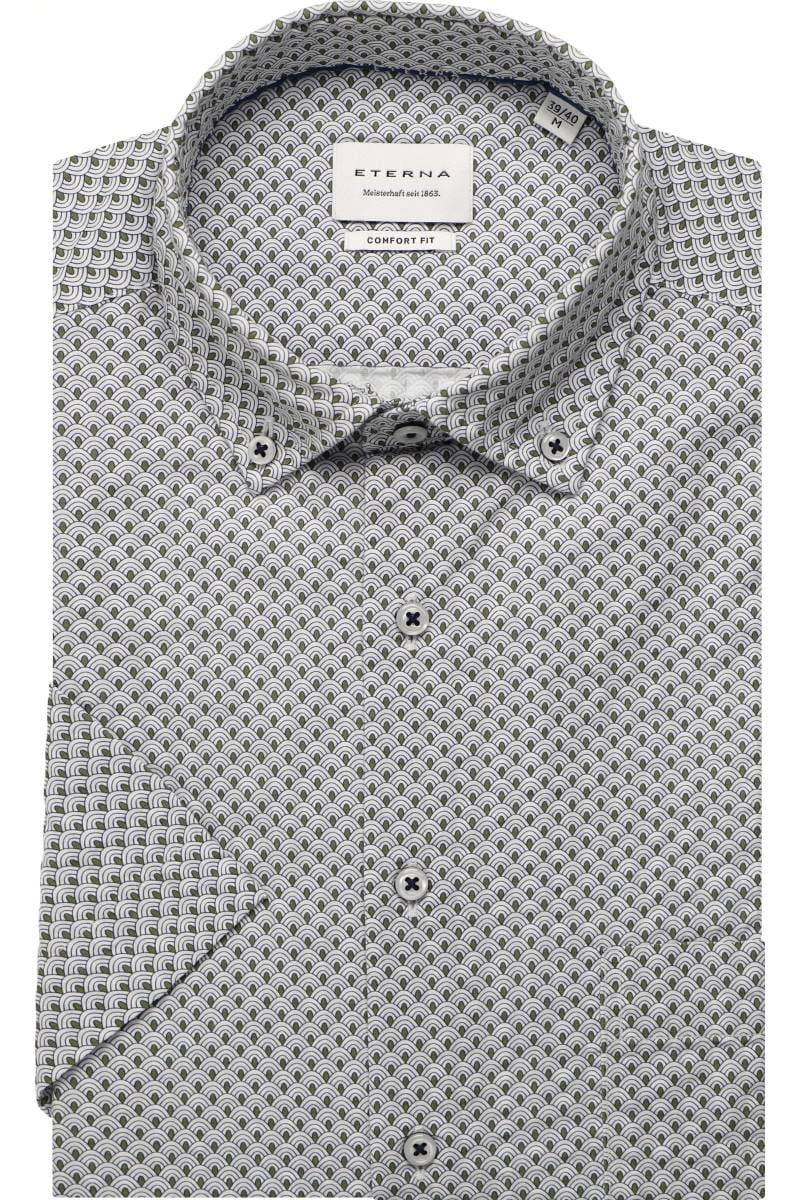 ETERNA Comfort Fit Hemd hellgrün, Bedruckt