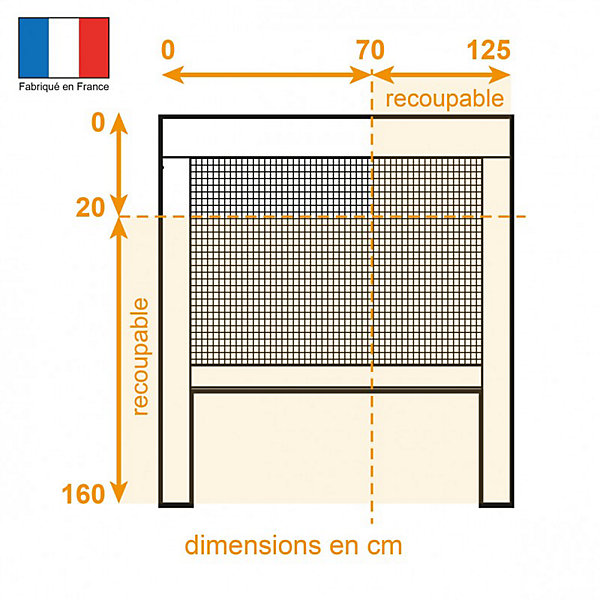 Moustiquaire enroulable verticale fenêtre en alu marron - Moustikit Confort
