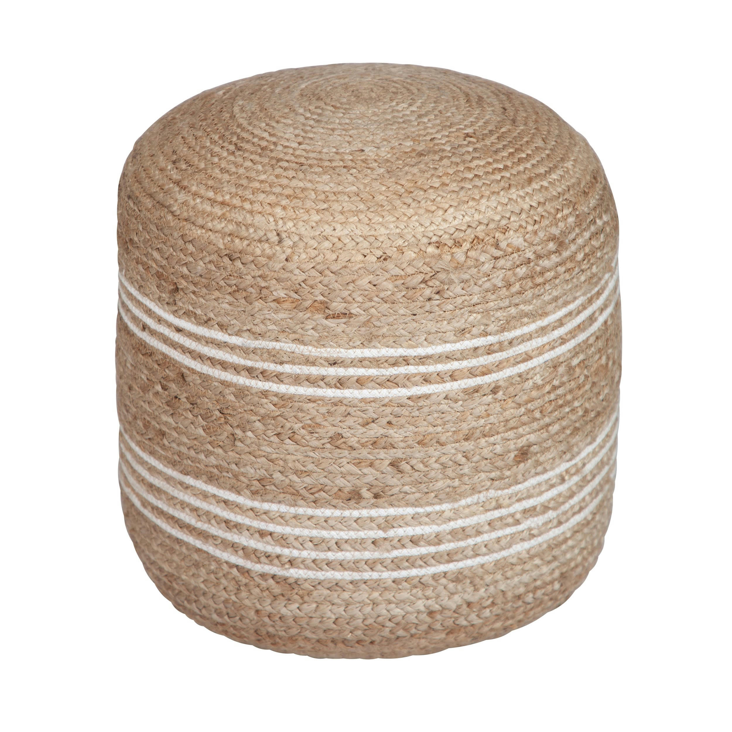 ROANNE - Pouf rond en jute D45 cm