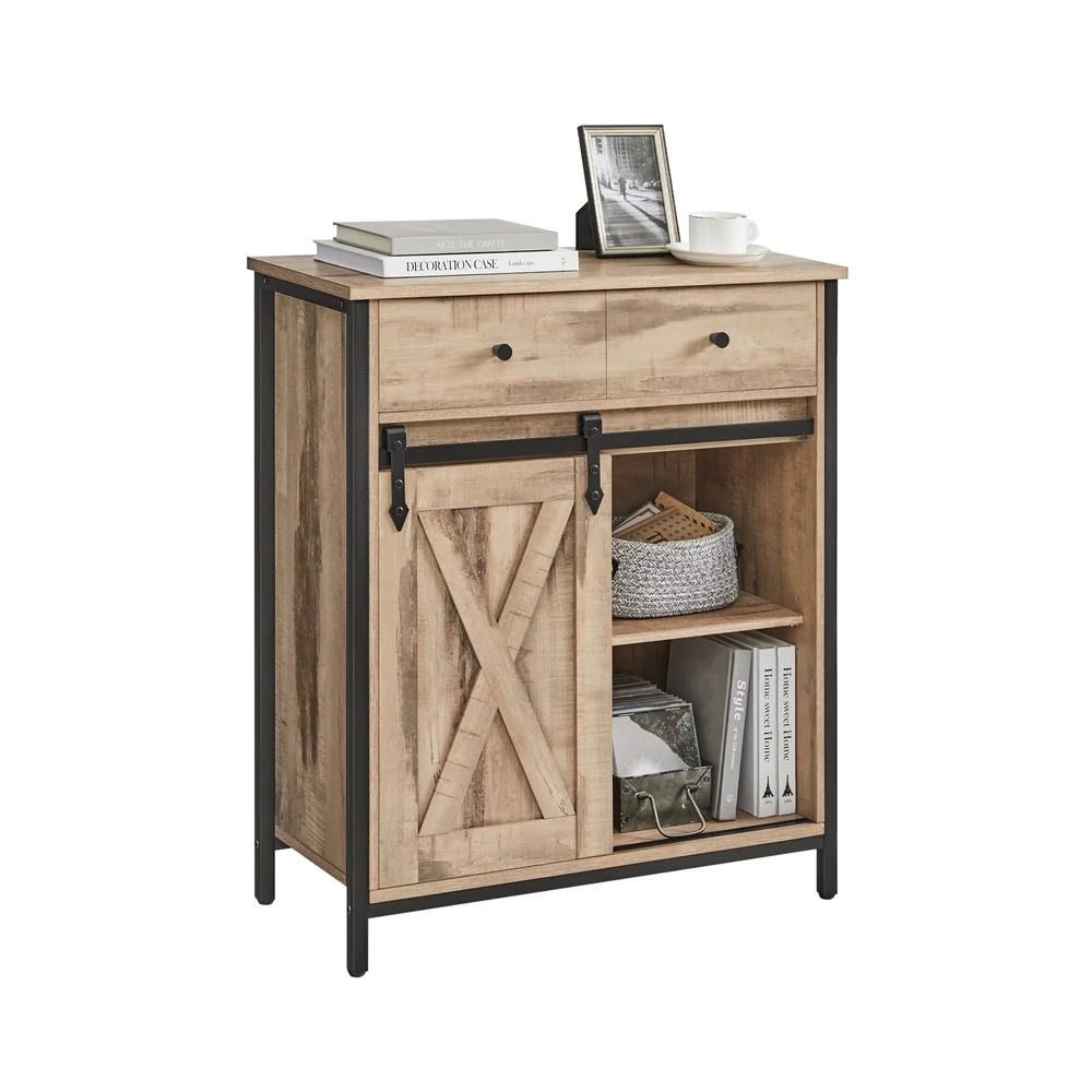 Buffet rustique porte coulissante