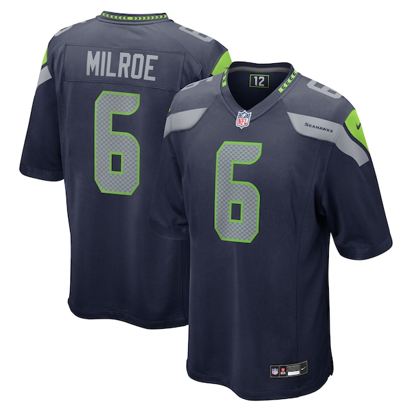 Jalen Milroe Seattle Seahawks Nike 2025 NFL Draft Game Jersey - College Navy