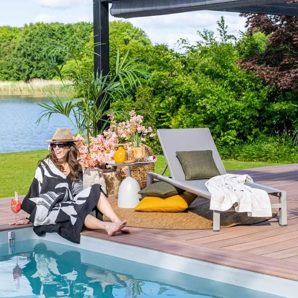 Salsa aluminium ligbed - taupe - taupe textileen