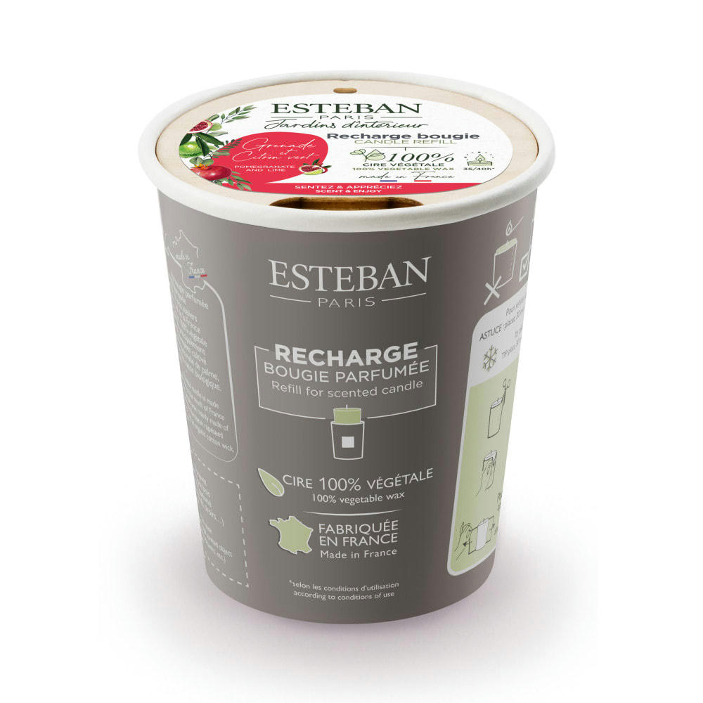 GRENADE ET CITRON VERT - Recharge pour bougie parfumée 180g