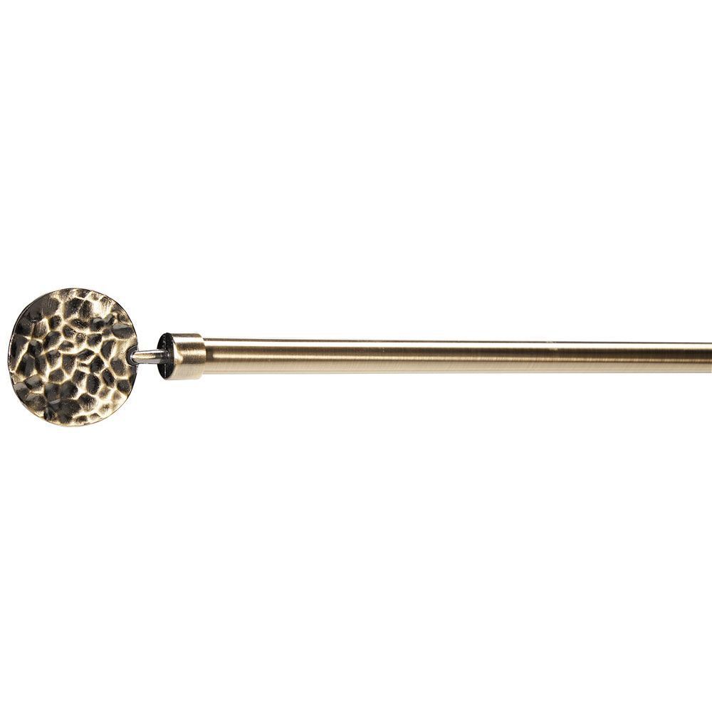 Kit tringle extensible embout martelé couleur laiton mat L210/380cm