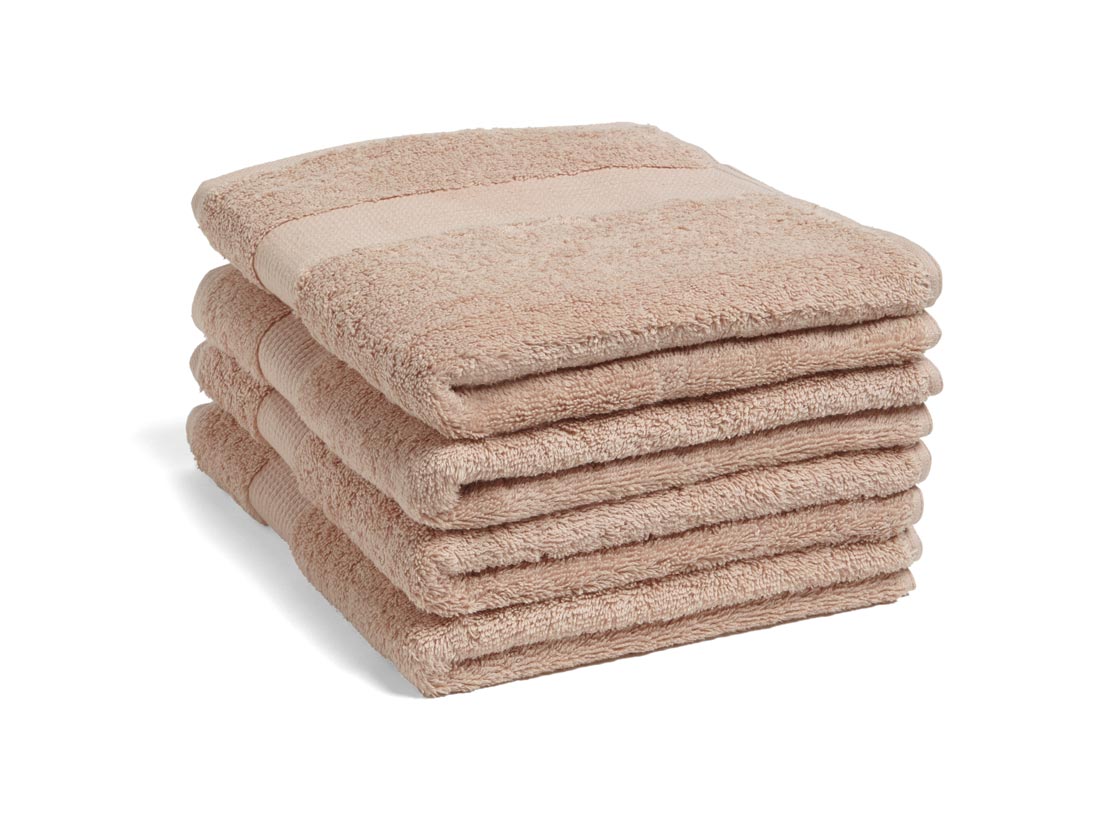 Yumeko handdoeken Terry - dusty rose - 50x100 - 4 st