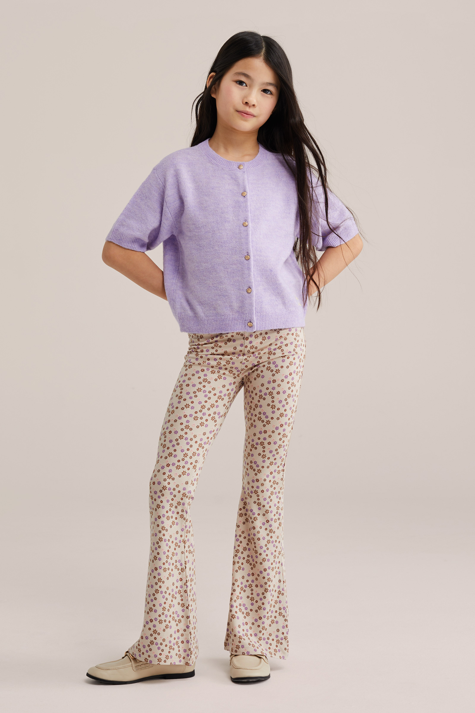 Meisjes flared legging met print