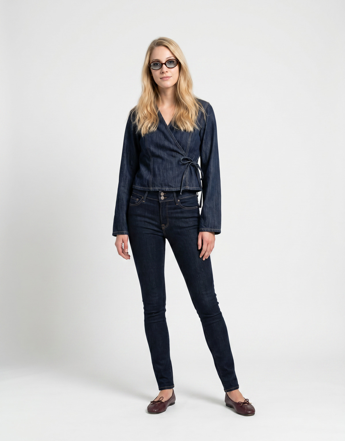 Levi's - 711 DOUBLE BUTTON - Marine