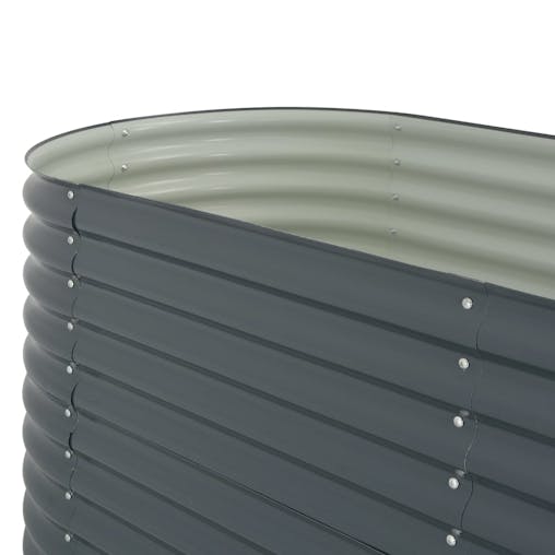 NNEVL Garden Raised Bed 320x80x81 cm Galvanised Steel Grey