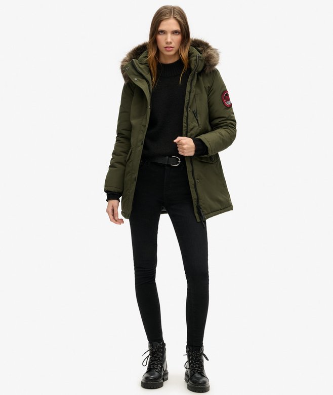 Hooded Everest Faux Fur Parka Coat