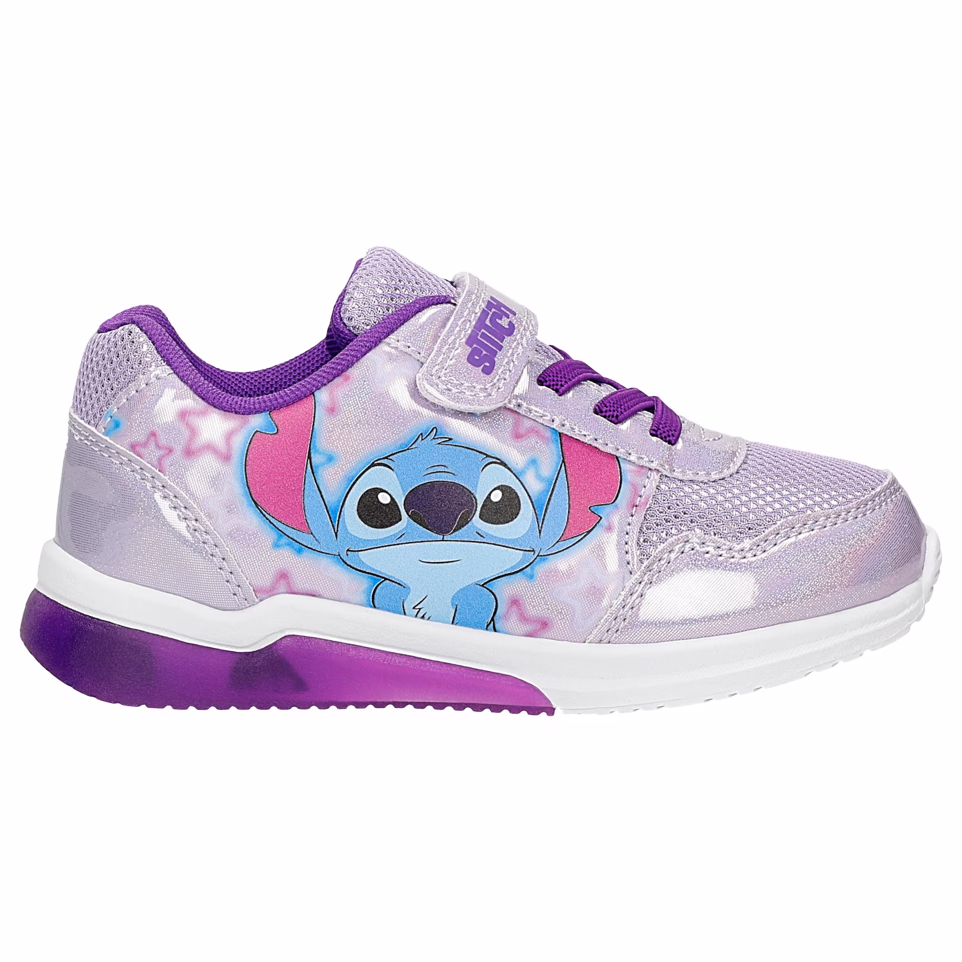 Fioletowe sneakersy dziewczęce Stitch ze świecącą podeszwą BARTEK 87009-16