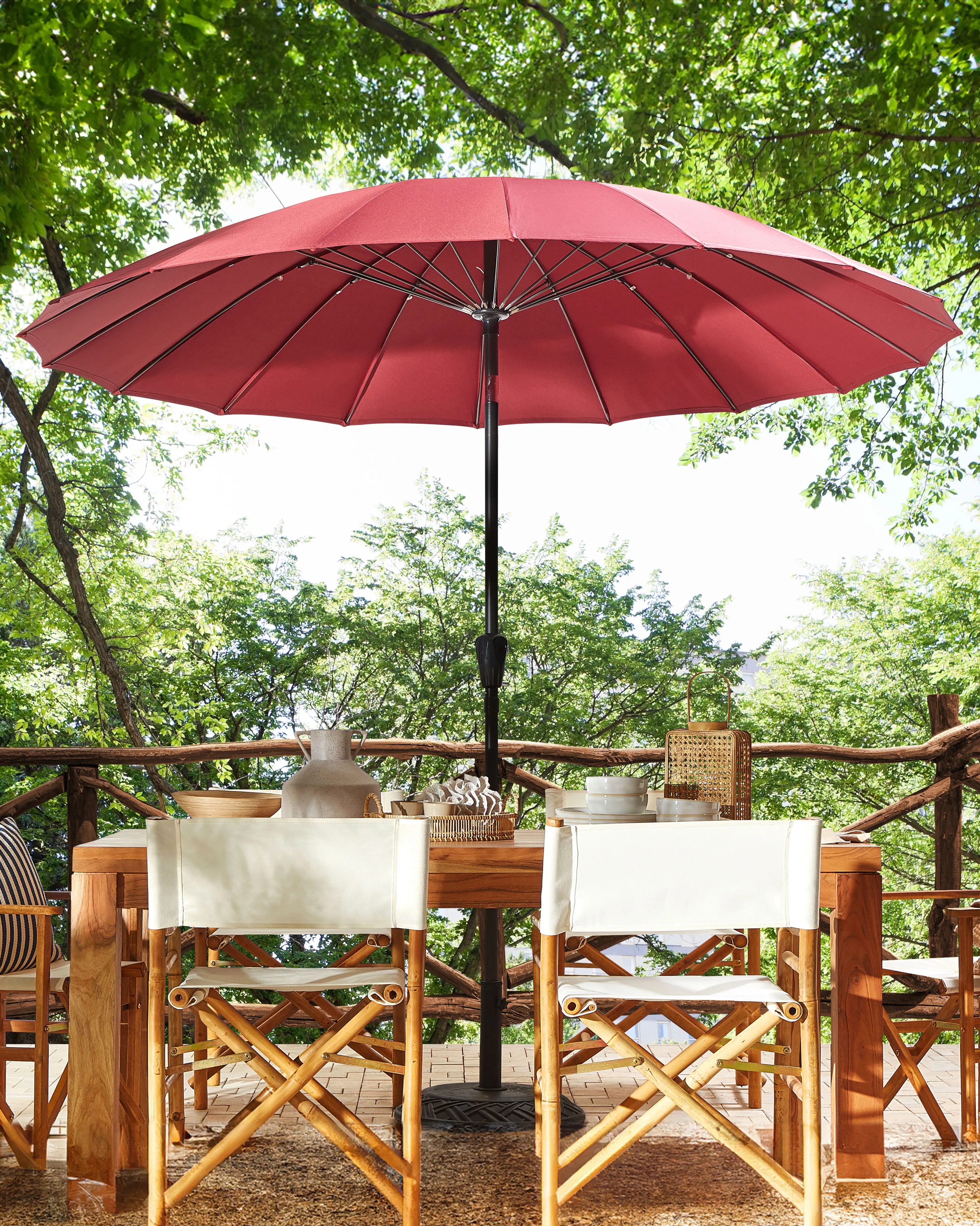 Market Parasol 255 cm BAIA Dark Red