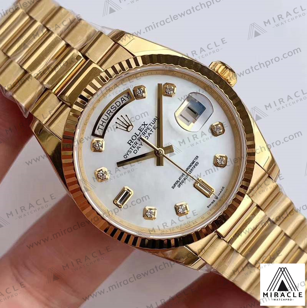 ROLEX-DAY DATE-REF.M128238-ELITE CLONE-36MM(With Diamond )-Replica Watch