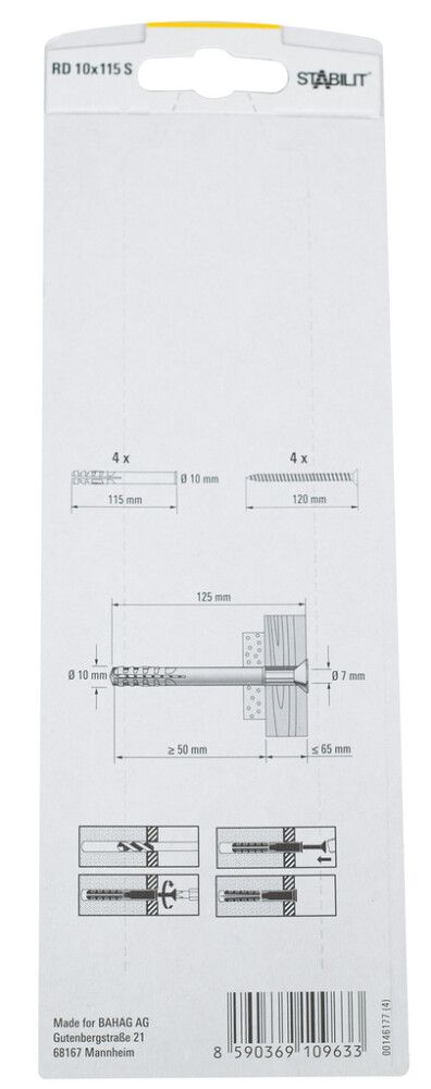 UNIVERSALPLUGG STABILIT 7X120 4STK