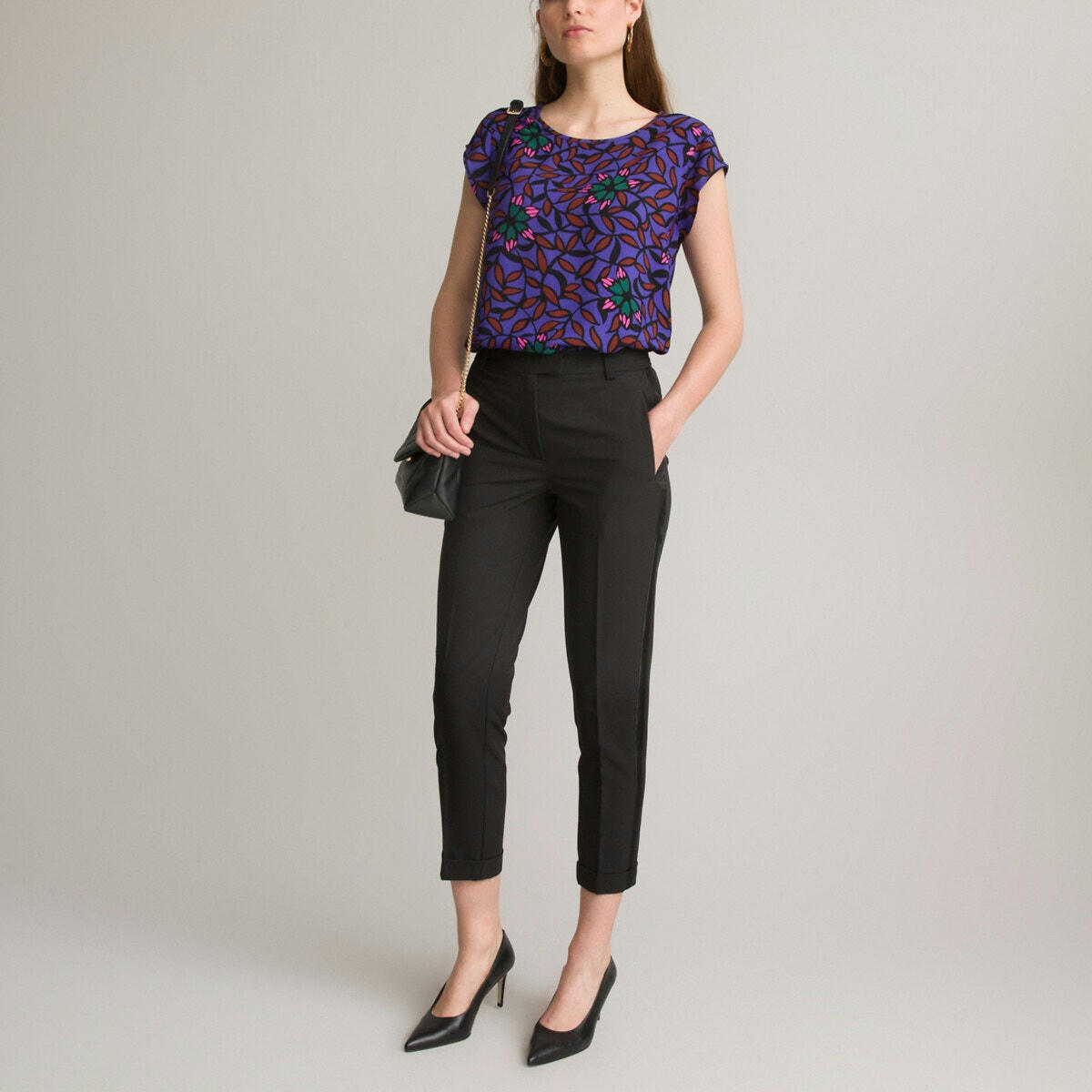 Blouse imprimée, manches courtes