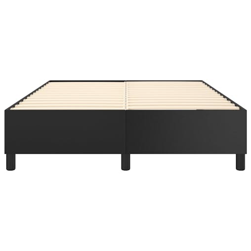 NNEVL Box Spring Bed Frame Black 152x203 cm Queen Faux Leather