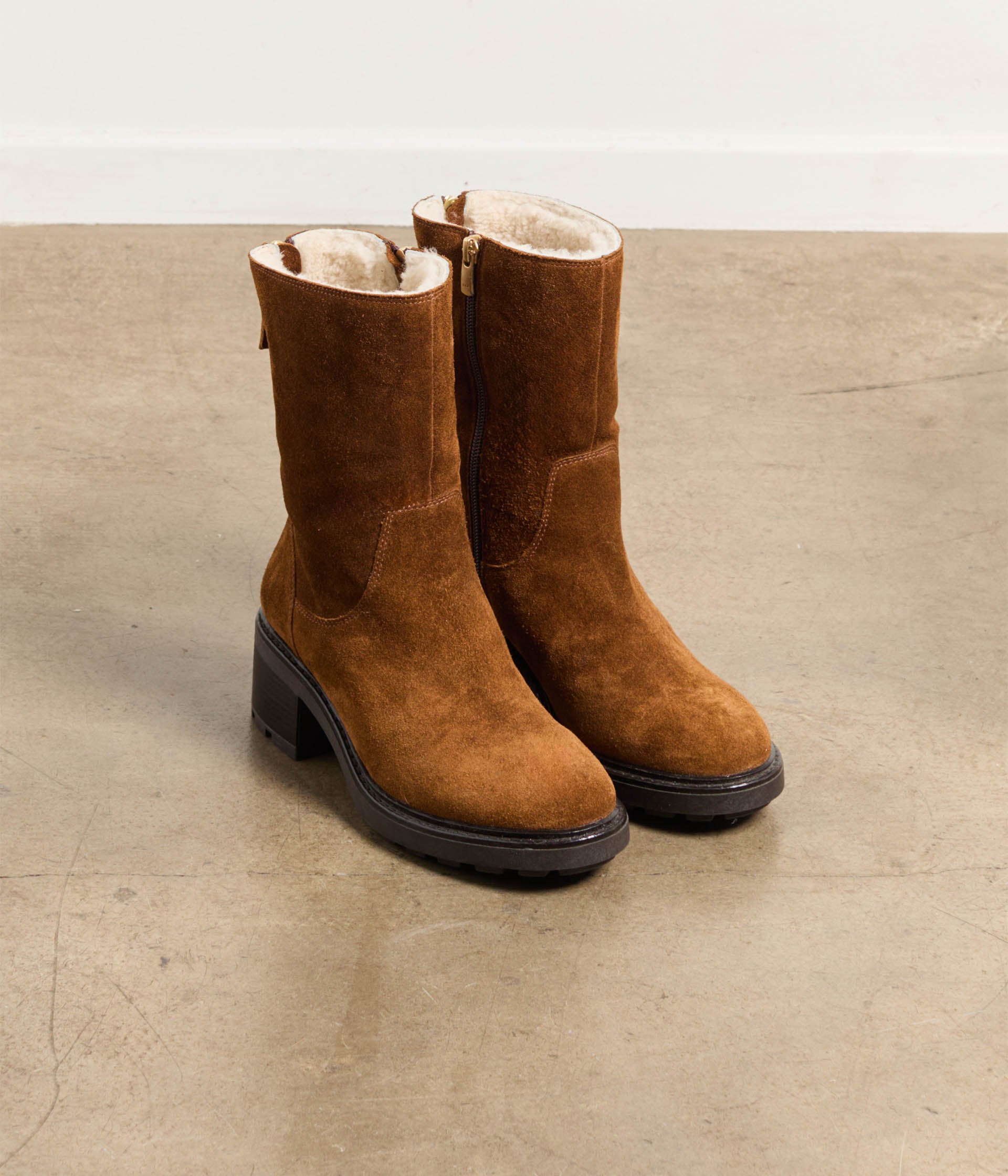 Boots fourrées camel Tomette