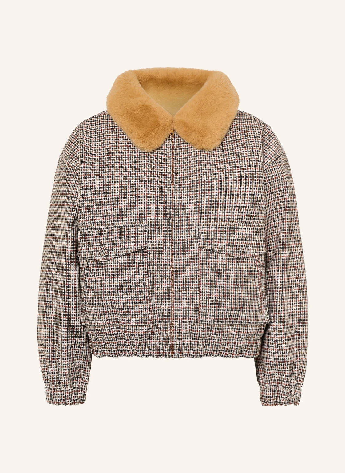 SANDRO Blouson mit Kunstfell