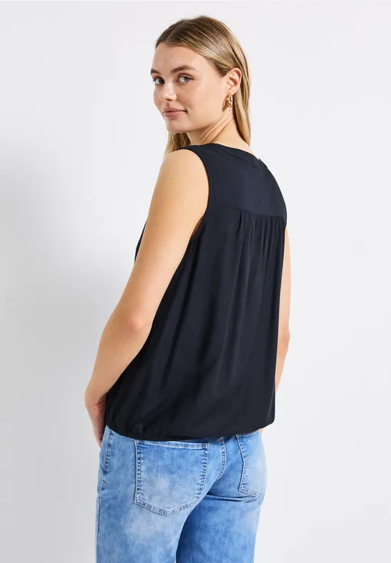 Blusentop in Unifarbe
