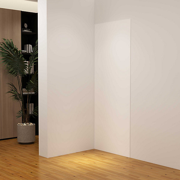 Panneau mural de douche Blanc 100 x 210 cm mural aluminium avec 1 profile - étanche, durable et facile à nettoyer