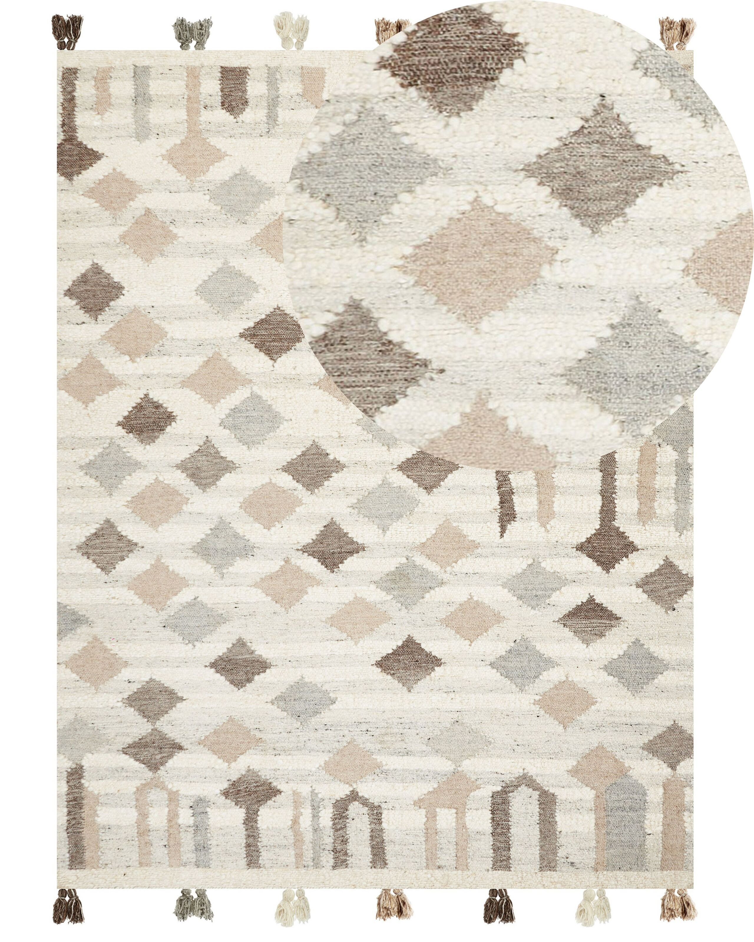 Dywan kilim ręcznie robiony 160 x 230 cm wielokolorowy