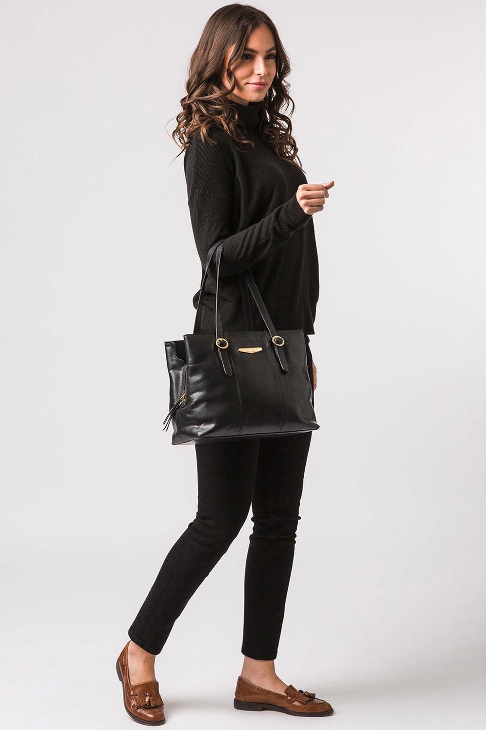 Pure Luxuries London Rosie' Vegetable-Tanned Leather Handbag