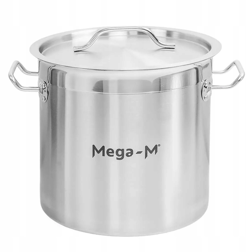 Garnek Ze Stali Nierdzewnej z Pokrywką 12L Mega-M PRO