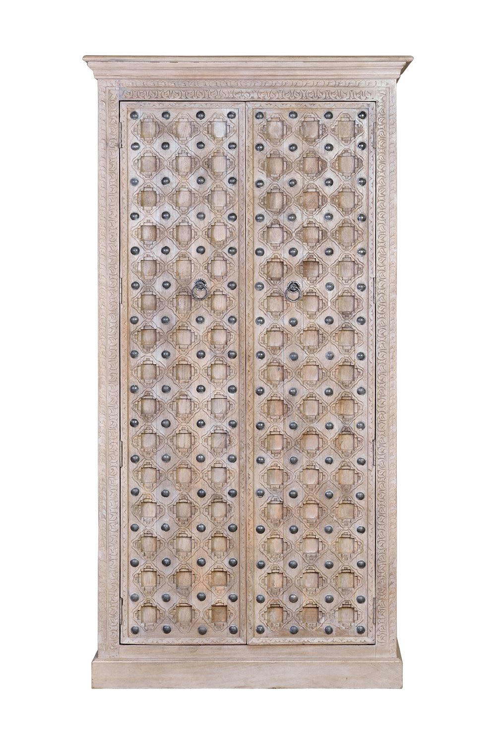 BAKHRA - Armoire en bois de manguier finition naturelle