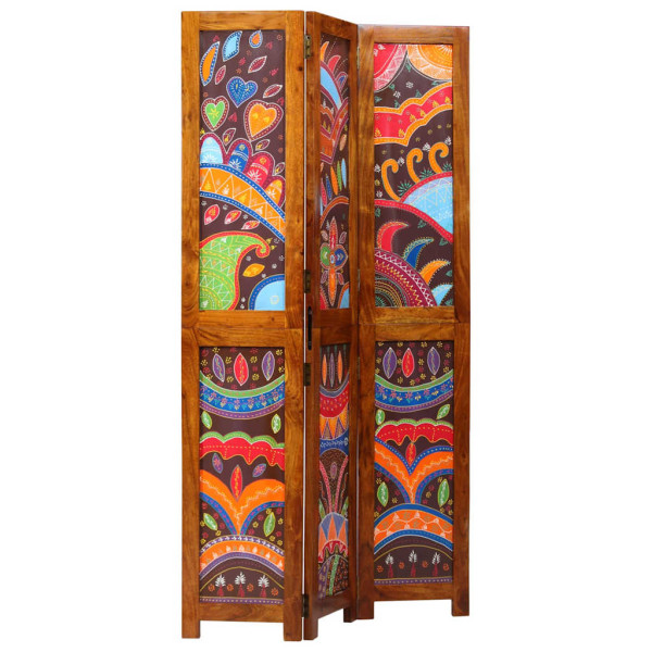 Parawan Pokojowy Składany Parawan Dekoracyjny Drewniany Brązowy 105x180 cm