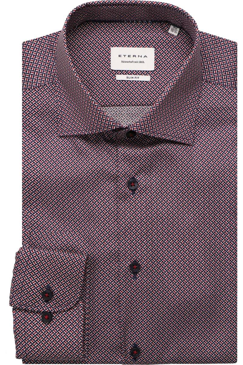 ETERNA Slim Fit Hemd rose, Bedruckt