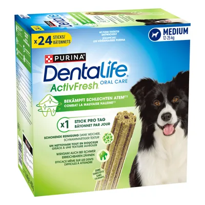 PURINA Dentalife Active Fresh Daily Dental Care Snacks for Medium Breed Dogs
