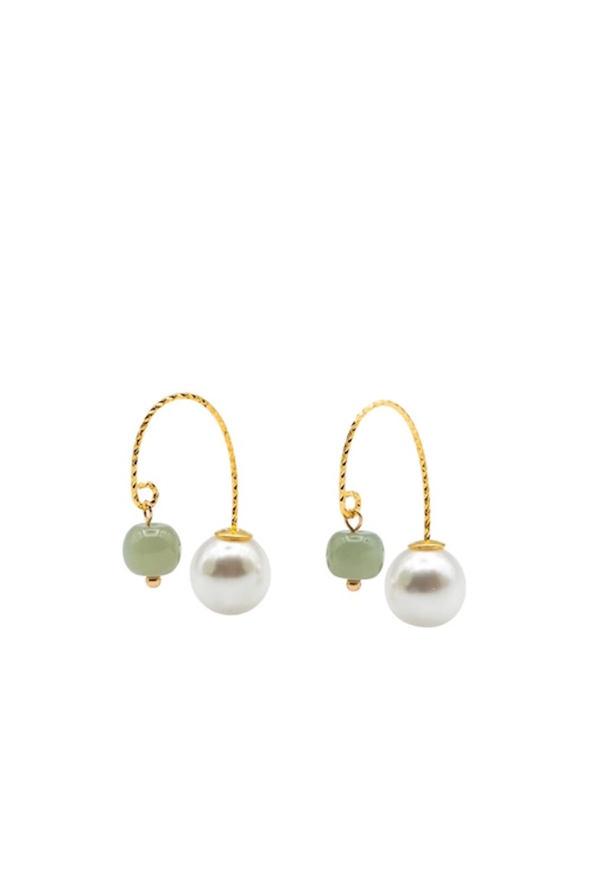 Ana — Pearl Jade Thread Earrings