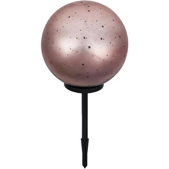 LED-Kugelleuchte, 9,6 W, 3000 K, 900 lm, kupferfarben, ⌀ 30 cm, Glitzereffekt
