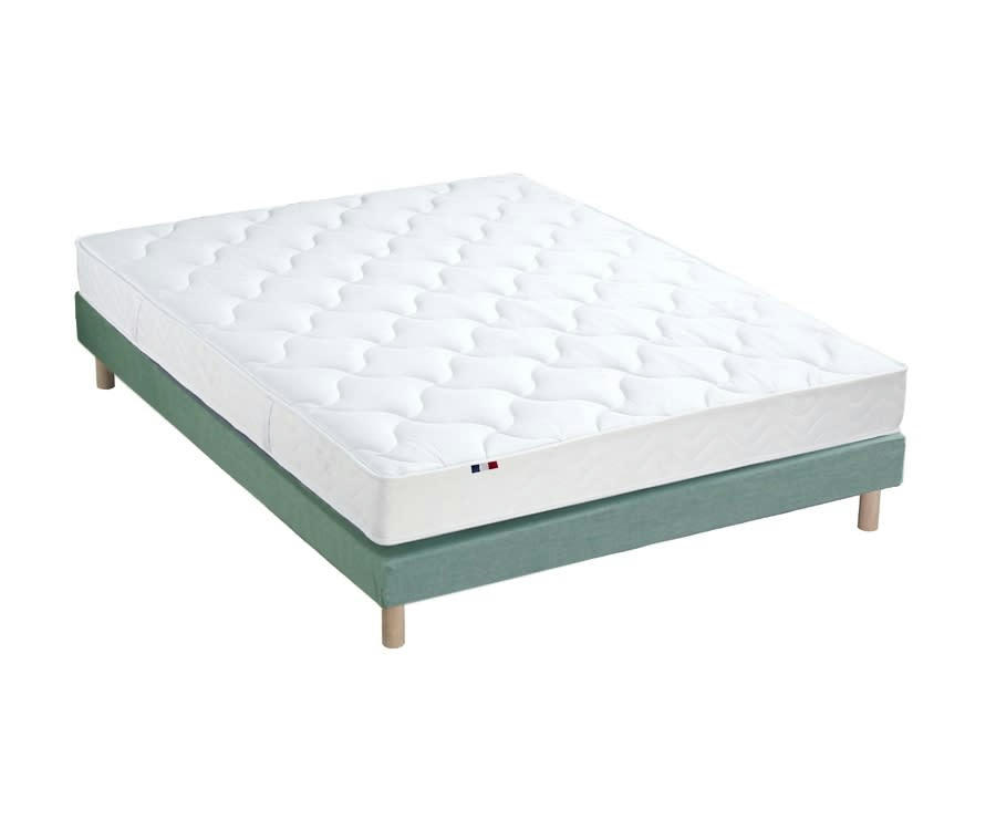 ENSEMBLE ALTO - Ensemble matelas mousse ferme sommier vert 140x190