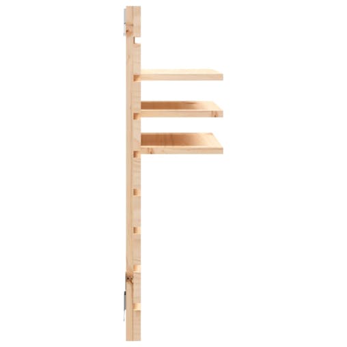 NNEVL Wall-mounted Bedside Shelves 2 pcs Solid Wood Pine