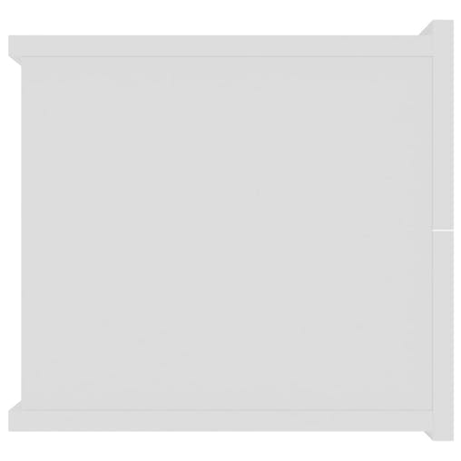 NNEVL Bedside Cabinet White 40x30x30 cm Chipboard