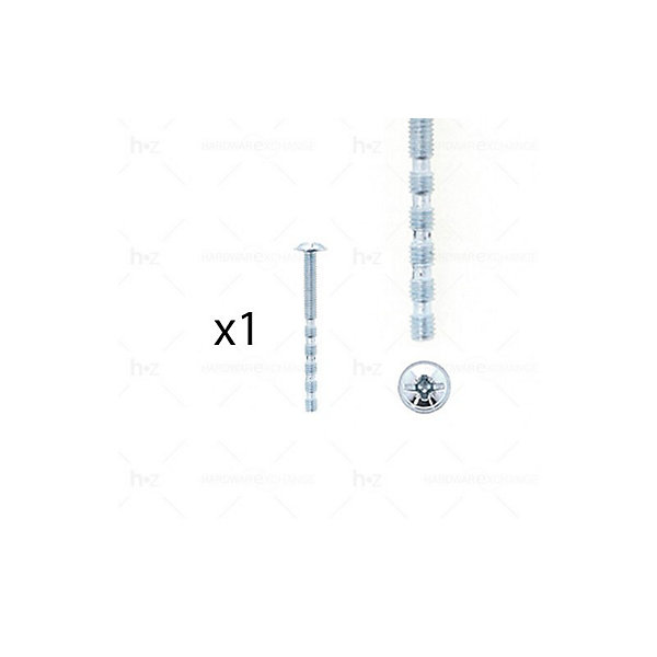 1 kit composés de 1 vis M4x45 mm zinguée cruciforme-fendue