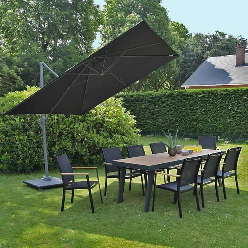 - Parasol déporté 3x3 m noir