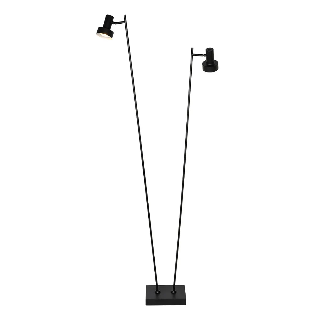 Freelight vloerlamp Lunata - 2 lichts - 20 x 140  cm - zwart