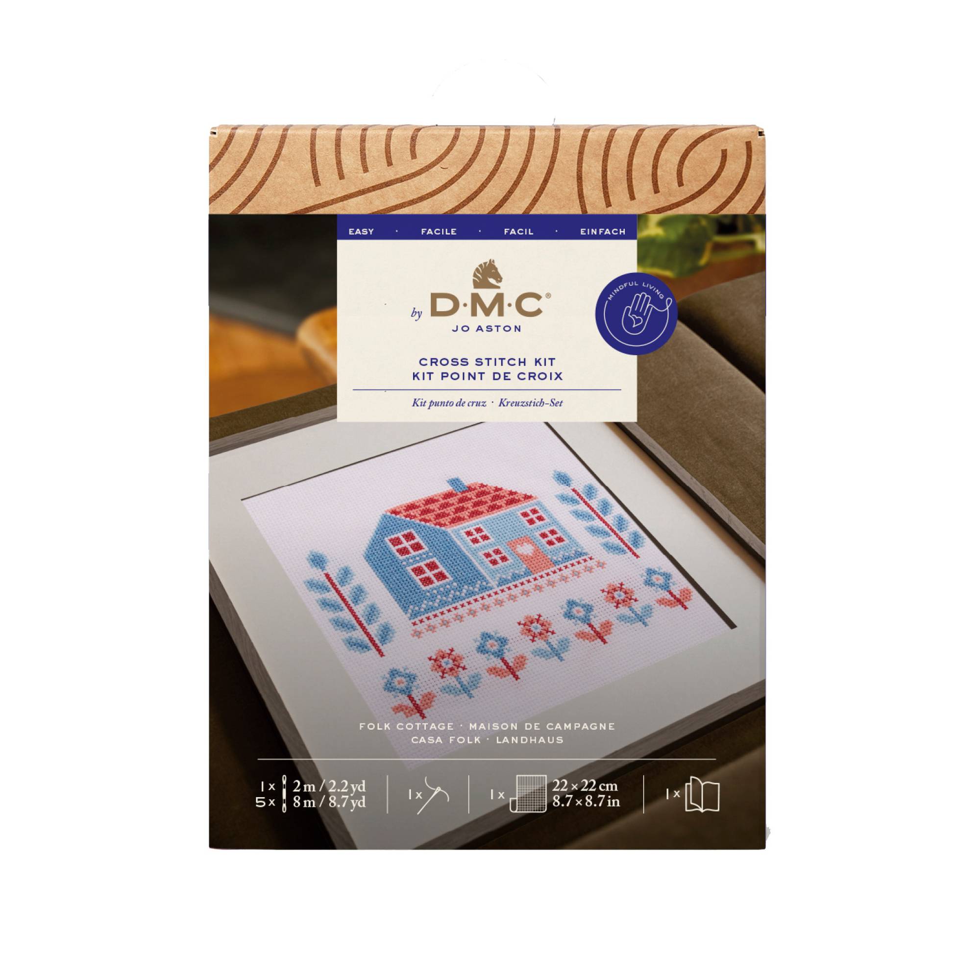 DMC Folk Cottage Cross Stitch Kit