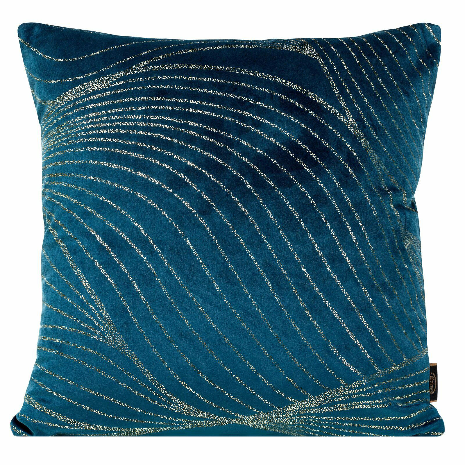 Poszewka dekoracyjna BLINK 18 45x45 cm granatowa welwet geometryczna