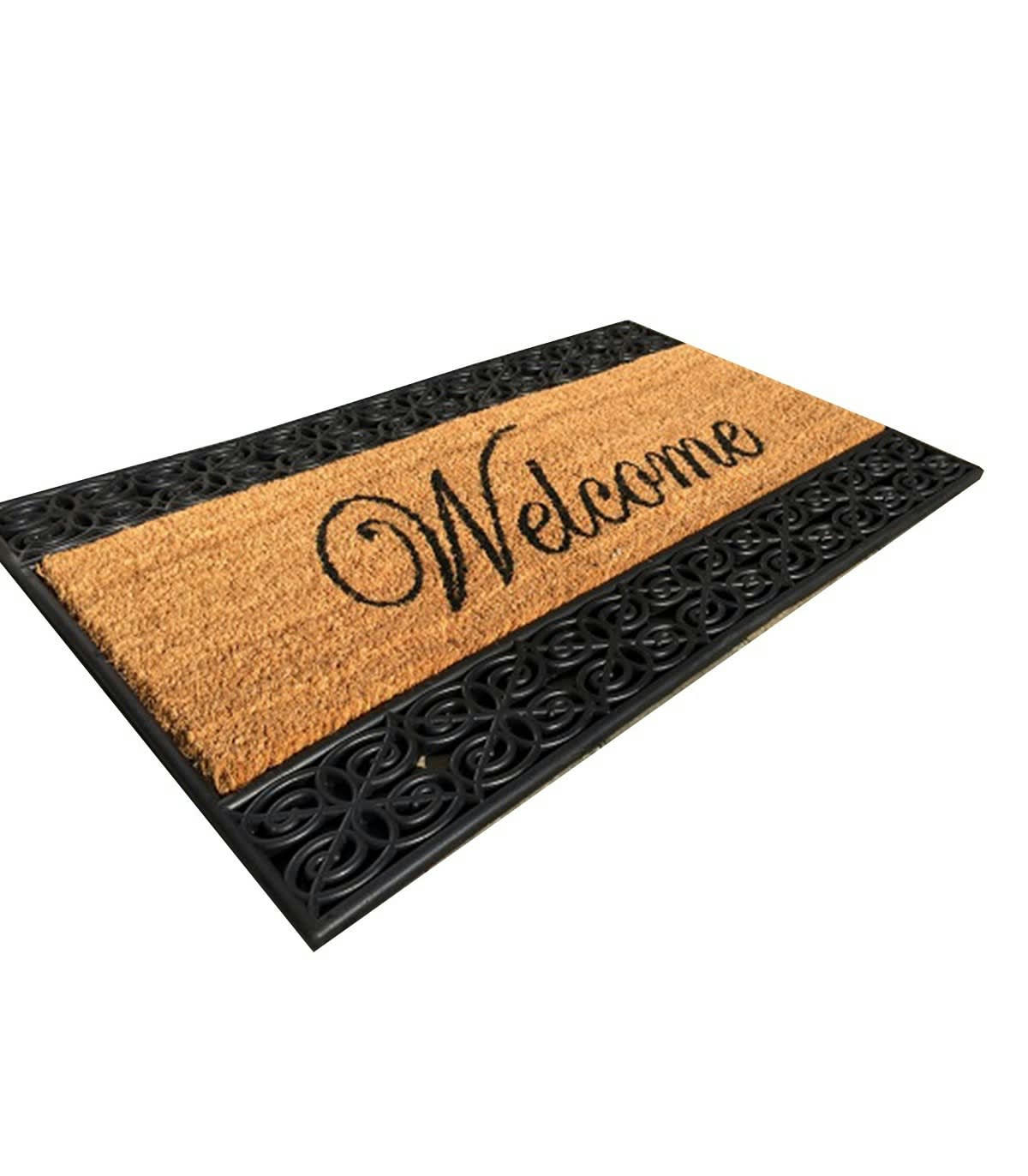 - Paillasson Welcome marron et noir 45 x 75 cm