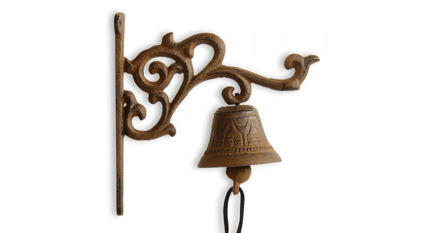 - Cloche Fonte Marron 18x7.5x17.5cm