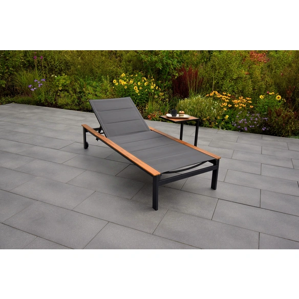 Gartenliegen-Set »Paxos«, 2-tlg., Akazie/Aluminium, grau