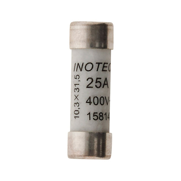 3 fusibles céramique 10,3x 31,5 25A   voyant Zenitech