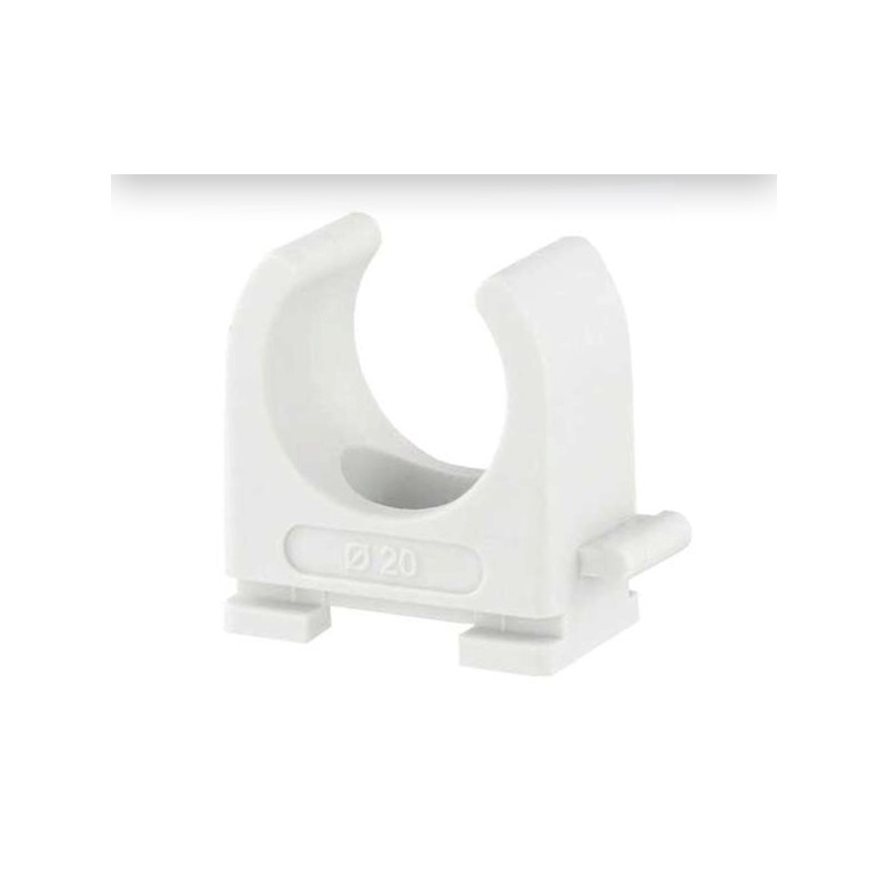 Attache à pression blanche Ø 20 mm 10 pièces REDDY