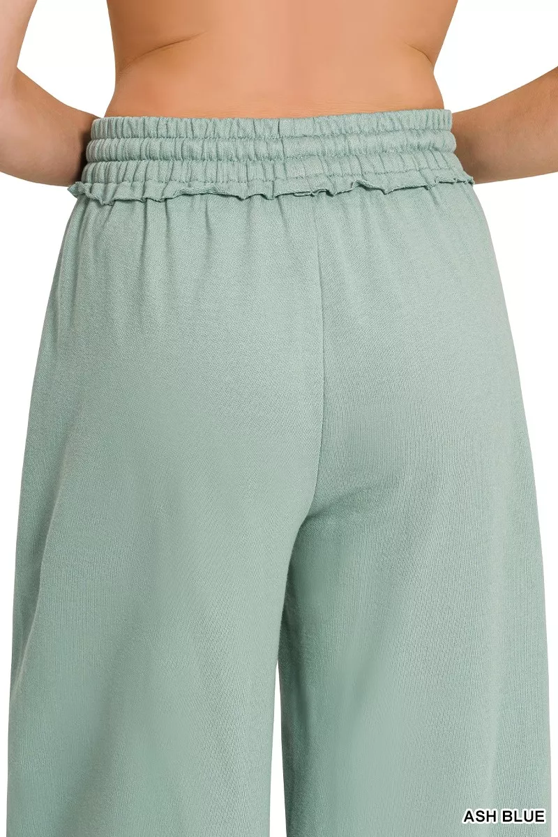 French Terry Wide Leg Sweatpants
