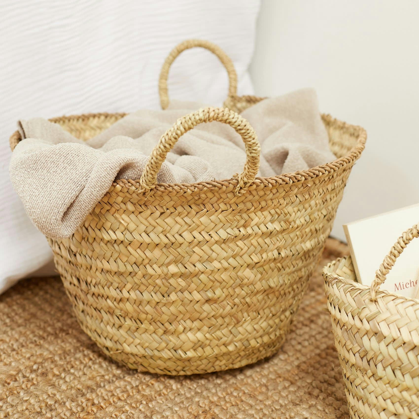 - Panier pour le marché  osier naturel 40x30 cm