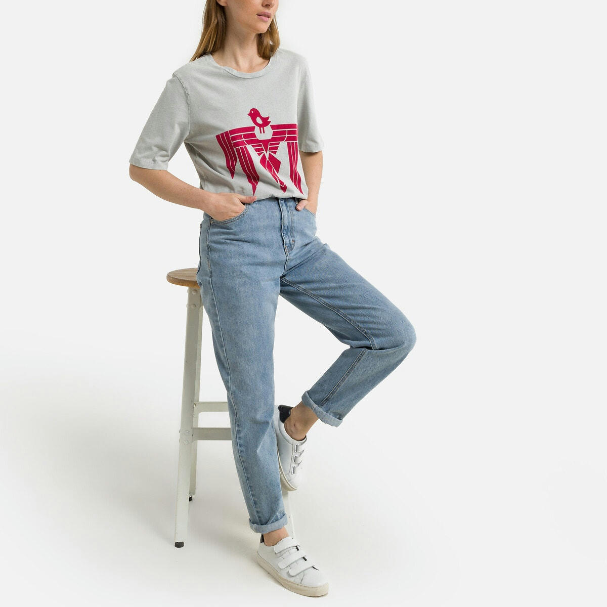 T-shirt manches courtes, motif devant